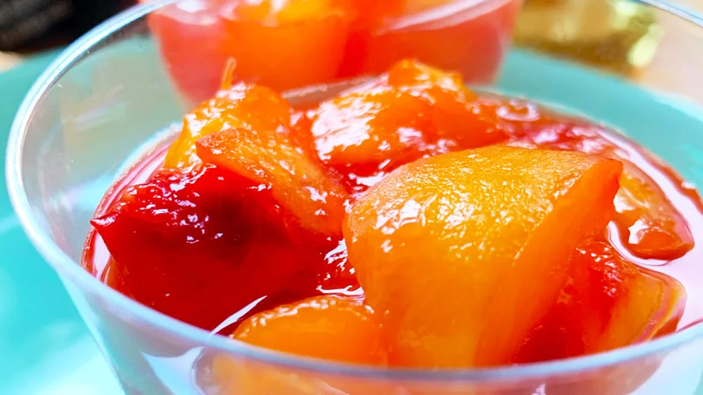 Almond Milk Kuzu Mousse with Nectarine Recipe
