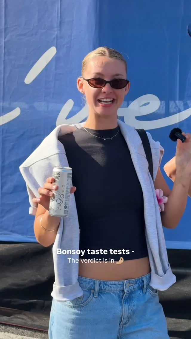 Bonsoy taste tests across the WSL Aussie tour have not disappointed. Turns out the first sip hits every time. Frothin’#BonsoyTasteTests #MakeItBonsoy #WSL